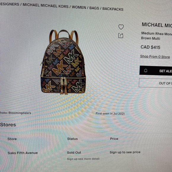 Michael Kors Back pack rare - Picture 5 of 5